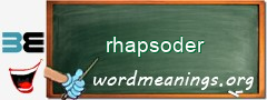 WordMeaning blackboard for rhapsoder